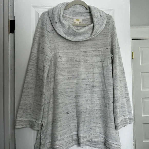 Anthropologie Maeve Light Gray Cowl Neck Sweater - Picture 2 of 7